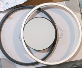 X0003wq4qg Zhongshan Zhaolong Lighting Co. Ltd. Modern Led Ceiling Lamp Black White 3 Circle Art Deco 40x29cm 3000k- 110v New