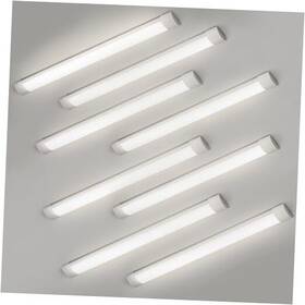 Ip20-us-90-8 Zhuoguang 8 Packs 3ft Led Batten Light Slim Ceiling Surface Mounted Plastic Pcs