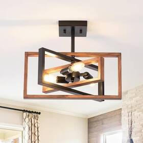Zjvaive Ftzjx0048-3biwg 15.8 Inch 3-light Natural Modern Semi-flush Mount Ceiling Light For Kitchen