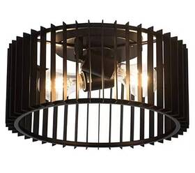 8727-2x Zlepmlla Modern Black Flush Mount Ceiling Light Fixture Farmhouse F