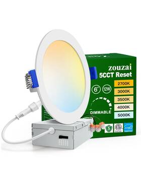 5cct Zouzai 731716511916 1 Pack 6 Inch Ultra-thin Led Recessed Ceiling Light With Junction Box 2