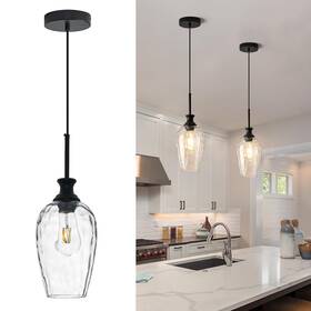 Xyzm-010-1 Zrpssge Modern Kitchen Pendant Lights 1-light Black Light Fixtures With Hand-