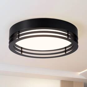 213000422 Zuyurt Dimmable Black Flush Mount Ceiling Light Modern Round Led Lights Fix
