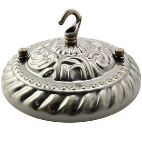 Clplbh-150-1 Zyamy Ceiling Light Plate Lamp Base With Opening Hook And Embossed Bronze