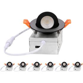 5cct Zyc 768346621012 Gimbal Led Recessed Lighting - 3 Inch 7w 360 Rotation Adjustable