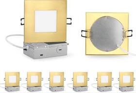 B0dcfsph35 Zyc 4-inch Square Recessed Lighting - Ultra Thin Dimmable Led Ceiling Light 5