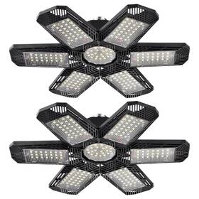 Zznr61 Zzenrysam 2 Pack Led Garage Lights 120w 12000lm 6500k Deformable Ceiling Li