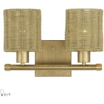 Livex Lighting 13702-48 Weavington Bathroom Vanity Antique Gold Leaf. Fixed Price $143.97.