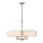 Livex Lighting 42675-91 Rubix Chandelier Brushed Nickel. Fixed Price $439.96.
