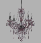 Af Lighting Naples Elements Mini 4 Chandelier Pink 23.5". Fixed Price $159.00.