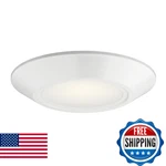 Kichler Horizon Led Downlight, 6.4" Flush Mount Dimmable White Interior. Fixed Price $58.76.
