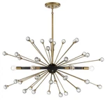 Savoy House 1-1858-6 Ariel Light 37"W Abstract Sputnik Como Black / Gold. Fixed Price $1116.00.