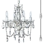 Gypsy Color The Original Brink House Plug-in 4 Light Crystal White Hanging Swag. Fixed Price $132.67.