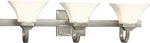 Minka Lavery 6813-84 Agilis, 3-LIGHT Bath Wall, 300 Total Watts, Brushed Nickel. Fixed Price $149.21.