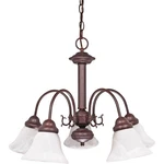 Nuvo Ballerina 5 Light 24" Chandelier W/ Glass Bell Shades 60-183. Fixed Price $193.99.