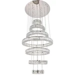 Elegant Lighting Monroe 7 Tier 34" Round Royal Cut Led Chandelier Chrome. Fixed Price $3720.00.
