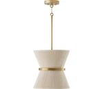 Capital Cecilia Pendant, 1-LIGHT 100 Watts, Bleached Natural Rope And Brass. Fixed Price $226.31.