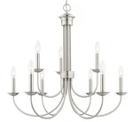 Livex Lighting 42687 Estate 9 30"W Taper Candle Style - Nickel. Fixed Price $531.96.