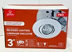 Globe Pro 3 In. White Swivel Spotlight Recessed Lighting Kit With Led Bulb. Fixed Price $9.90.