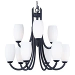 Maxim Lighting 30' 31.5' Taylor 9 Lt Chandelier, Black/white - 21657SWTXB. Fixed Price $359.99.