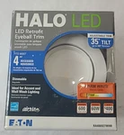 Halo 4" 10 Watt Led Recessed Retrofit Eyeball Baffle Trim W/35 Degree Tilt New. Fixed Price $25.00.