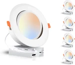 15W 6 Inch Color Swivel Led Gimbal Recessed Light With Junction Box, Ic Rated. Fixed Price $103.99.