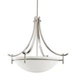 Kichler 3278 Pewter Olympia 3-BULB Indoor Pendant With Bowl-shaped Glass Shade. Fixed Price $79.07.