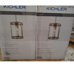 (2)- New Kichler Angelica Mini Pendant Polished Nickel With Crystal Accents. Fixed Price $40.00.