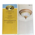 Hampton Bay Ceiling 2 Light Bercello Estates Flushmount Glass Shade Nib. Fixed Price $14.99.