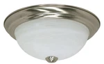 Satco 60-197 2-LIGHT 11" Ceiling Flush Mount Damp Rated Brushed Nickel. Fixed Price $22.99.