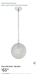 Home Decorators Collection P5061-015 Sofia 1-LIGHT Crystal Chrome Mini-pendant. Fixed Price $39.66.