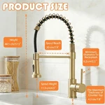 Kitchen Faucet With High Arc Spring Spout, Commercial Grade 304 Stainless Steel. Fixed Price $98.97.