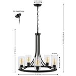 Safavieh Emersyn 5LT 25" Chandelier, Reduced Price 2172762190 CHA4043A. Fixed Price $158.00.