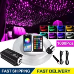 1000PC Car Home Headliner Star Kit Roof Twinkle Ceiling Lights Fiber Optic. Fixed Price $46.98.