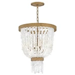 Fredrick Ramond Dune 4LT Pendant, Gold/soft White Sea Glass - FR30204BNG. Fixed Price $2469.00.