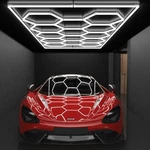 Hexagon Garage Led LIGHTS.14 Grid 720W 86400LM 6500K Honeycomb Ceiling Le.... Fixed Price $188.46.