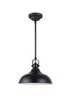 Sussex Black Integrated Led Pendant Light 12W Dimmable Metal Shade Adjustabl. Fixed Price $97.29.