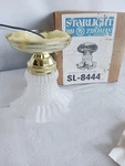 Nos Starlight Thomas Ind. SL-8444 Ceiling Fixture Frosted Ruffled Glass. Fixed Price $21.00.