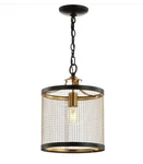 Jonathan Elena JYL9530A Black/brass Gold Lantern Metal Led Pendant 10IN. Fixed Price $46.03.