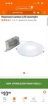 Halo 6" Canless Downlight 5-COLOR Selectable Recessed Baffle Dimmable 60W. Fixed Price $8.00.