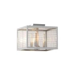Home Decorators Collection 12" 3-LIGHT Brushed Nickel Flush Mount With Etched. Fixed Price $73.99.