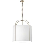 Dainolite Quincy 3 Light Incandescent Pendant, Gold/white QCY-221P-GLD-WH. Fixed Price $689.99.
