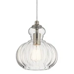 Kichler 43956 Nickel Riviera Single Light 8-3/4"W Mini Pendant. Fixed Price $164.99.