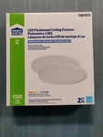 Project Source Led Flush Mount Ceiling Fixture 2PC Adjustable 13" White Finish. Fixed Price $37.00.