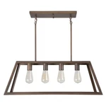 Skyline Ridge 4-LIGHT Oil Rubbed Bronze Island W/ Metal Frame By Yosemite. Fixed Price $189.00.