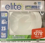 Elite REL637-950L-DIMTR-120-30K-90-W-WH 5/6" Led Retrofit Baffle Trim. Fixed Price $31.99.