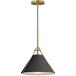 Maxim Lighting 25229BKNAB Lucas Pendant Black And Natural Aged Brass. Fixed Price $156.40.