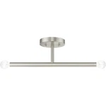 Livex Lighting 51179-91 Copenhagen Semi-flush Mount Brushed Nickel. Fixed Price $89.96.