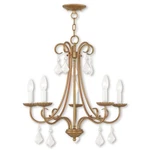 Livex Lighting 40875 Gold Daphne 5-LIGHT 24-3/4"W Pillar Candle Chandelier. Fixed Price $299.96.
