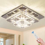 Cxgleaming Modern Crystal Chandelier - 12" Flush Mount Ceiling Light Fixture Wit. Fixed Price $264.99.